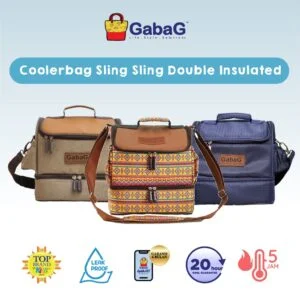 JualGabaG Tas Asi – Cooler Bag – Sling Double Insulated Compartment Borneo / Cappucino / Andara