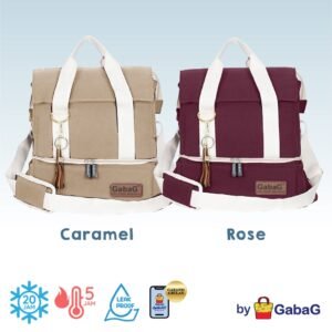 JualGabaG Tas Asi – Cooler Bag – Sling Double Compartment Caramel / Rose