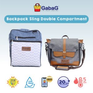 JualGabaG Tas Asi – Cooler Bag – Backpack Sling Double Compartment Ryu / Adina