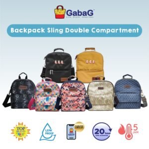 JualGabaG Tas Asi – Cooler Bag – Backpack Sling Double Compartment Nirmala / Juwita / Onyx / Praya / Tora