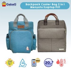 JualGabaG Tas Asi – Backpack Cooler Bag 2 in 1 KINAN / PEANUT ( Laptop Fit)