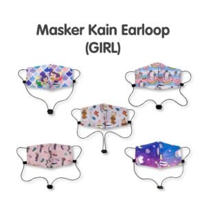 JualGabag Kids – Masker Kain- Earloop – Girl