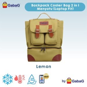 JualGabaG Tas Asi – Backpack Cooler Bag 2 in 1 LEMON ( Laptop Fit)