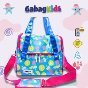 JualGabag Kids Big Lunch Bag – Tas Bekal anak- Popsy- Biru