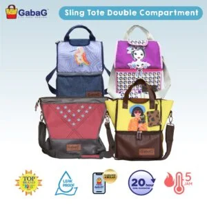 Cooler Bag Sling Tote Double Compartment Summer, Gilia, Peony dan Andrea